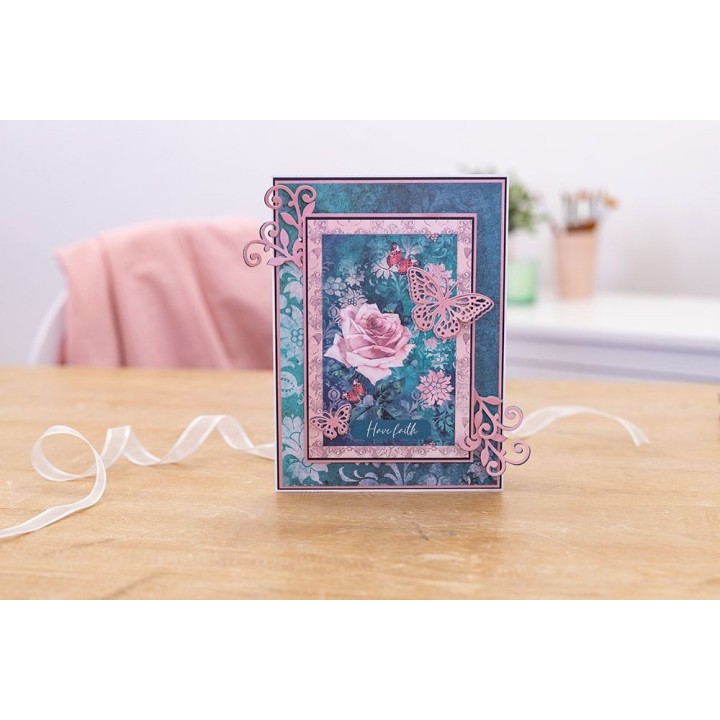 (PT-MD-FOSW)Crafter's Companion Positive Thoughts Metal Die Foliage Swirls