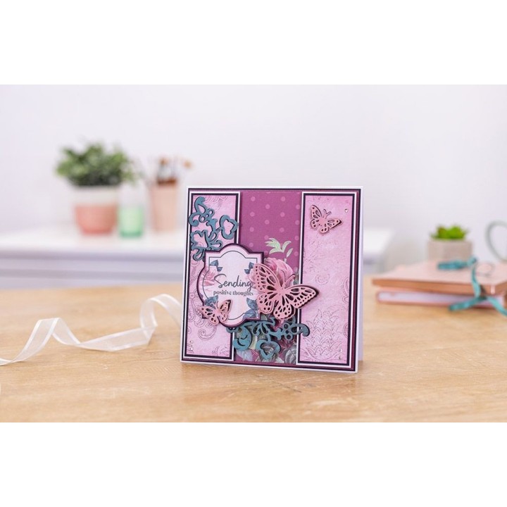 (PT-MD-DBUT)Crafter's Companion Positive Thoughts Metal Die Delicate Butterfly
