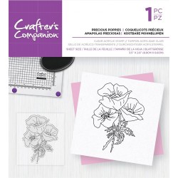 (CC-ST-CA-PREPO)Crafter's Companion Precious Poppies Clear Stamps