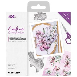 (CC-DTPAD-BEALI)Crafter's Companion Beautiful Lilies Die-Cut Decoupage Topper Pad
