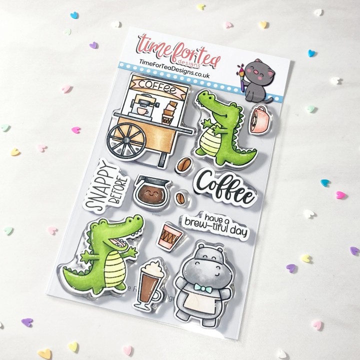 (T4T/727/Sna/Cle)Time For Tea Designs Snappy Before Coffee Clear Stamps