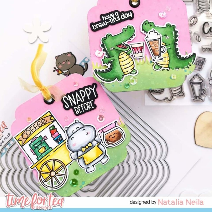 (T4T/727/Sna/Cle)Time For Tea Designs Snappy Before Coffee Clear Stamps