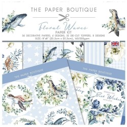 (PB1553)The Paper Boutique Floral Waves 8x8 Inch Paper Kit