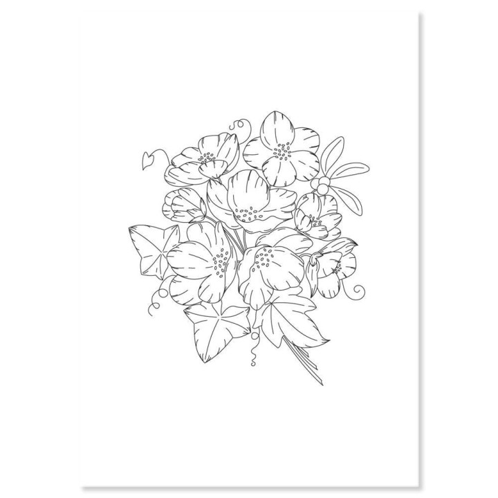 (PER-PA-70425-XX)PERGAMANO - A5 PRINTED FLORALS PARCHMENT - CHRISTMAS ROSE