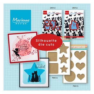 (LR0744)Creatables Silhouette Cats in love