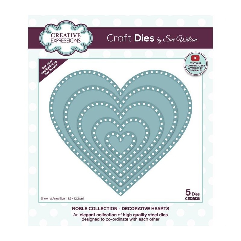 (CED5536)Craft Dies - Noble matrice de découpe Layered heart