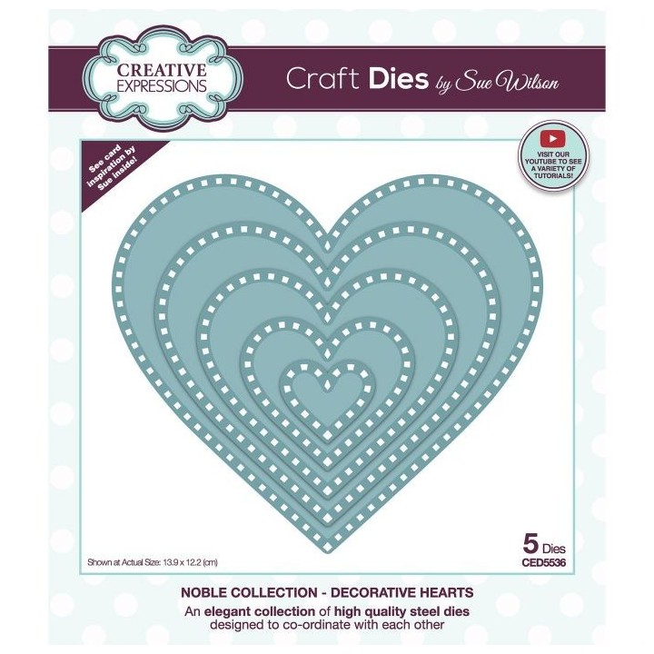 (CED5536)Craft Dies - Noble matrice de découpe Layered heart