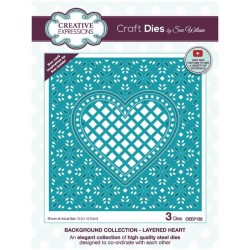 (CED7132)Craft Dies - Background collection Layered heart