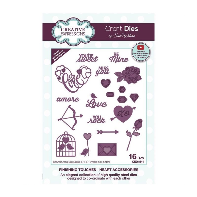 (CED1541)Craft Dies - Finishing touches Heart accessories