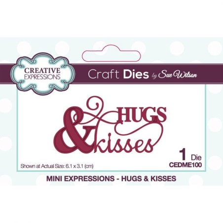 (CEDME100)Craft Dies - Mini expressions Hugs & kisses