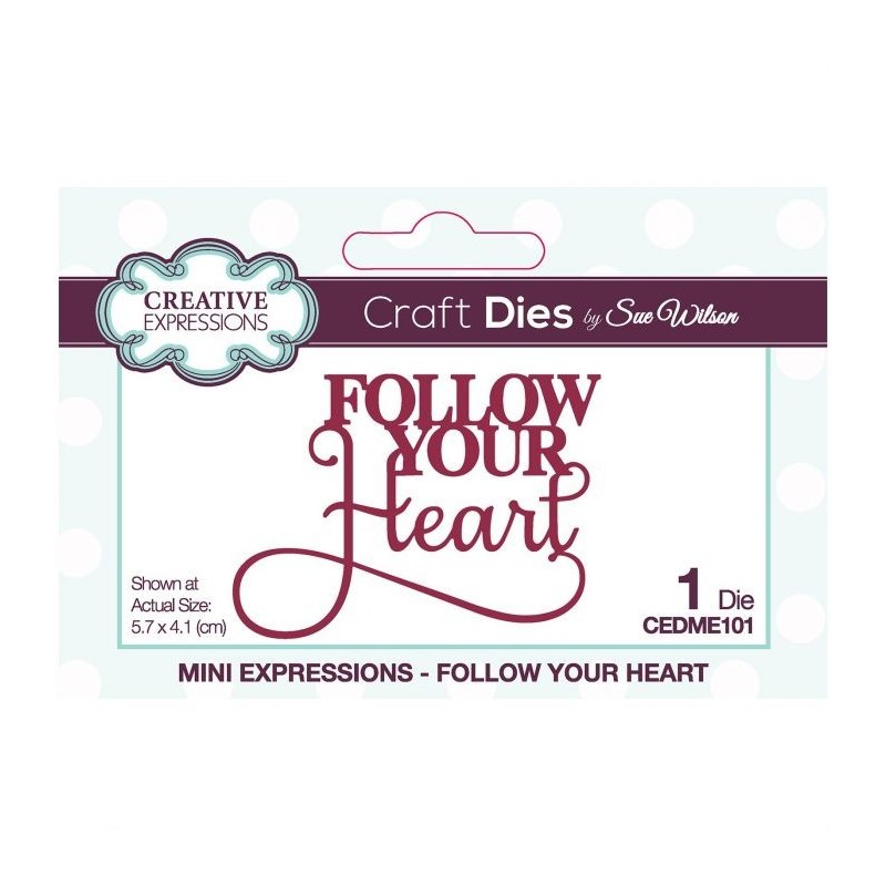 (CEDME101)Craft Dies - Mini expressions Follow your heart