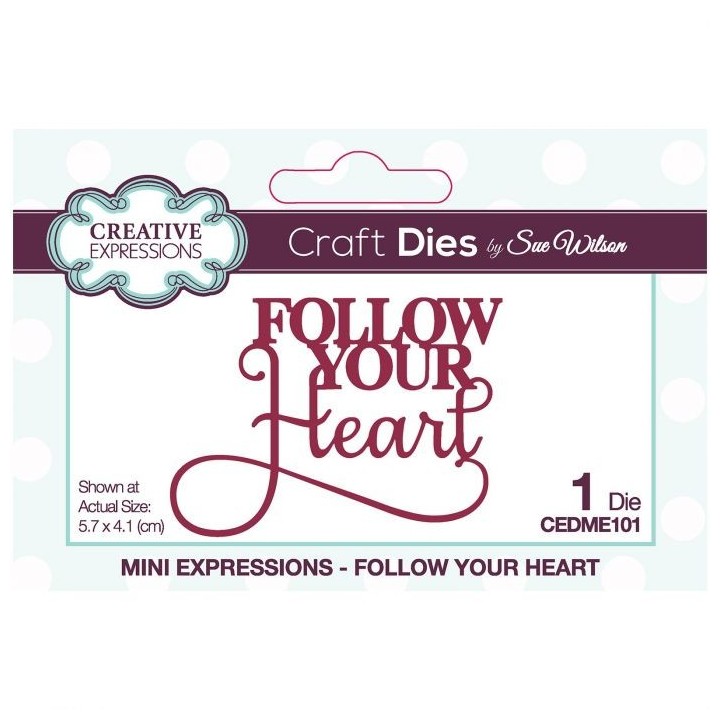 (CEDME101)Craft Dies - Mini expressions Follow your heart