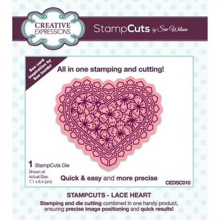 (CEDSC010)Craft Dies - StampCuts Lace heart