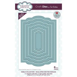 (CED5534)Creative Expressions Sue Wilson Craft Die Noble Collection Scalloped End Rectangles