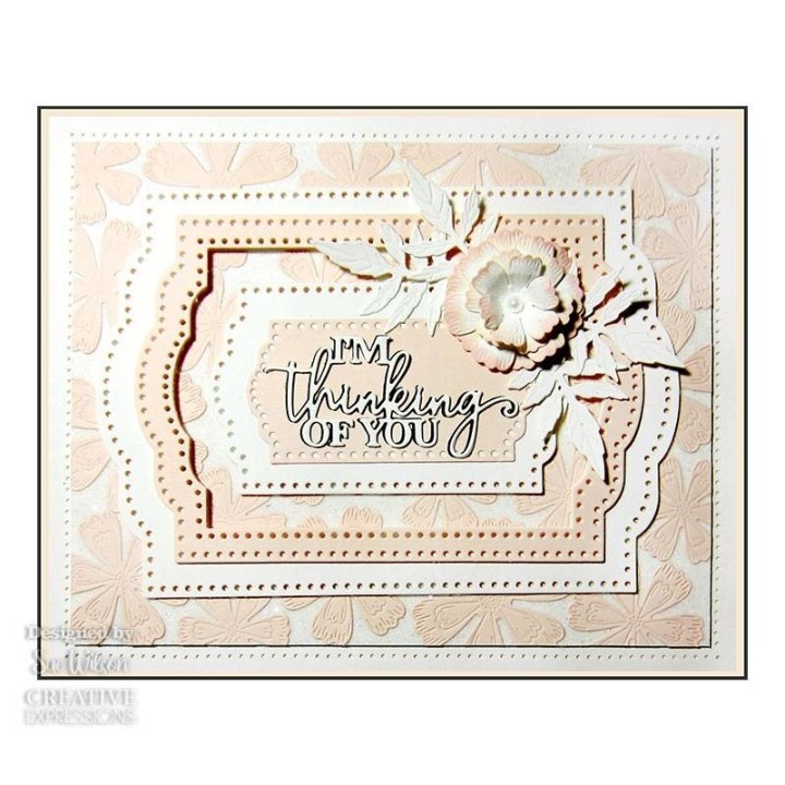 (CED5534)Creative Expressions Sue Wilson Craft Die Noble Collection Scalloped End Rectangles
