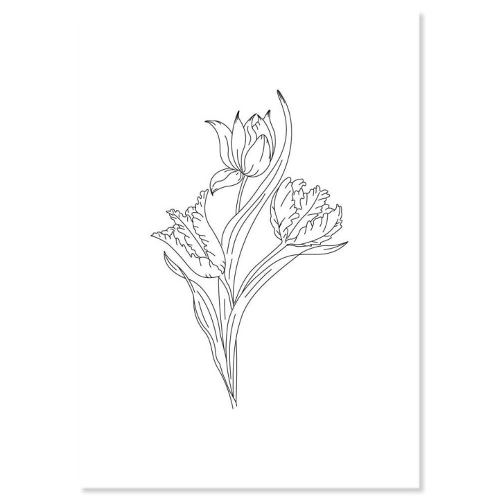 (PER-PA-70428-XX)PERGAMANO - A5 PRINTED FLORALS PARCHMENT - TATTY TULIP