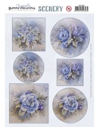 (CDS10059)Scenery - Yvonne Creations - Aquarella - Winter Rose