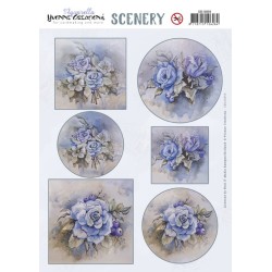 (CDS10059)Scenery - Yvonne Creations - Aquarella - Winter Rose