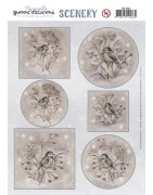 (CDS10058)Scenery - Yvonne Creations - Aquarella - Winter Birds