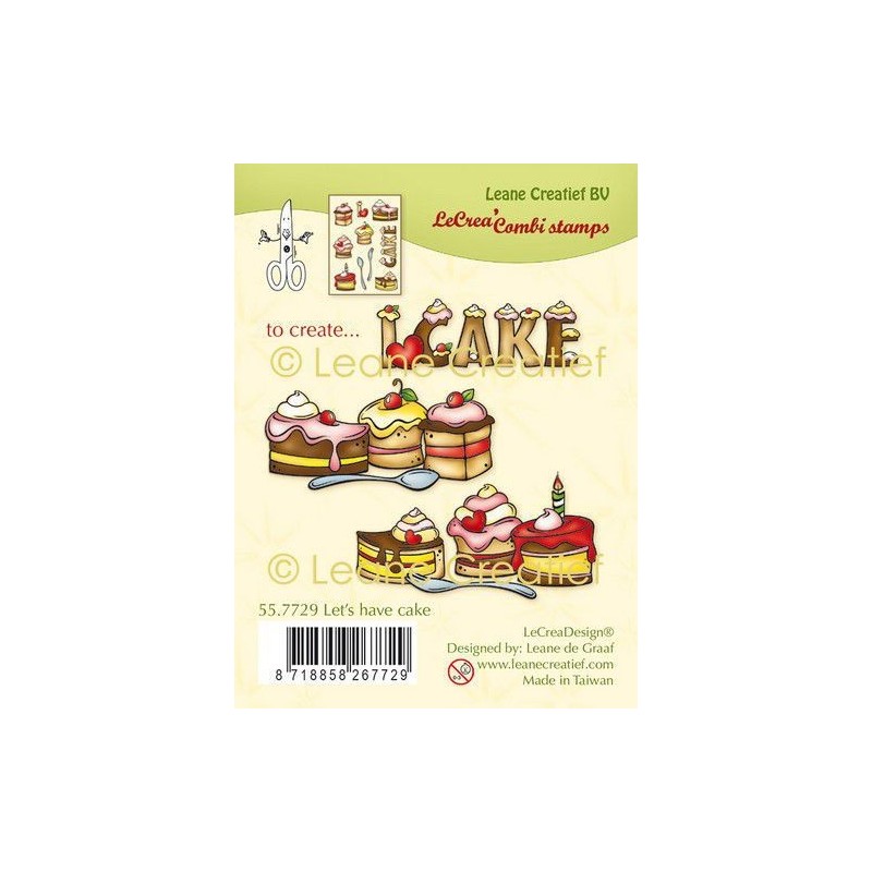 (55.7729)Clear stamp combi Let's have cake