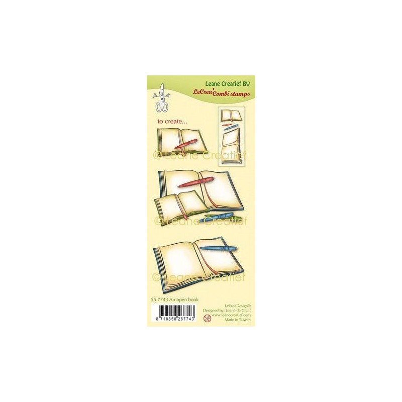 (55.7743)Clear stamp combi An open book