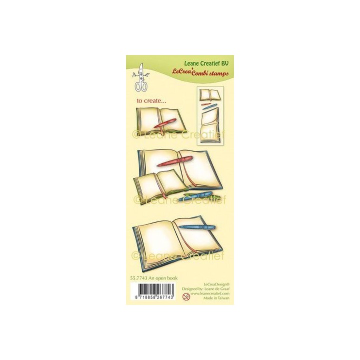 (55.7743)Clear stamp combi An open book