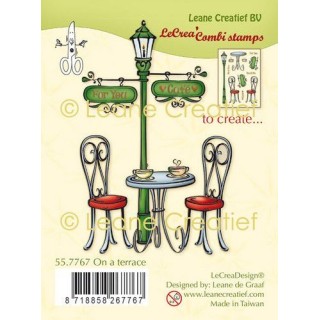(55.7767)Clear stamp combi On a terrace