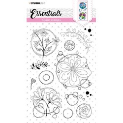 (SL-ES-STAMP118)Studio light  SL Clear stamp Quirky top flowers Essentials nr.118