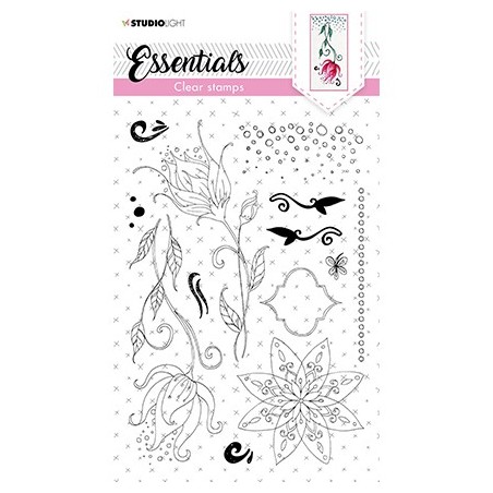 (SL-ES-STAMP119)Studio light  SL Clear stamp Quirky long flowers Essentials nr.119
