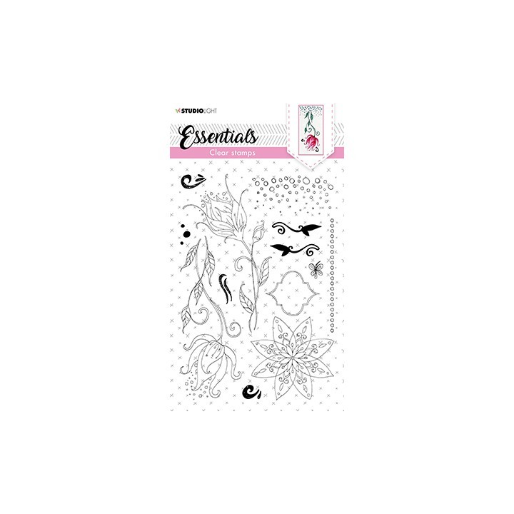 (SL-ES-STAMP119)Studio light  SL Clear stamp Quirky long flowers Essentials nr.119