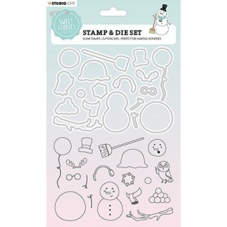 (SL-SS-SCD19)Studio Light SL Cutting Die Snowman Sweet Stories nr.19