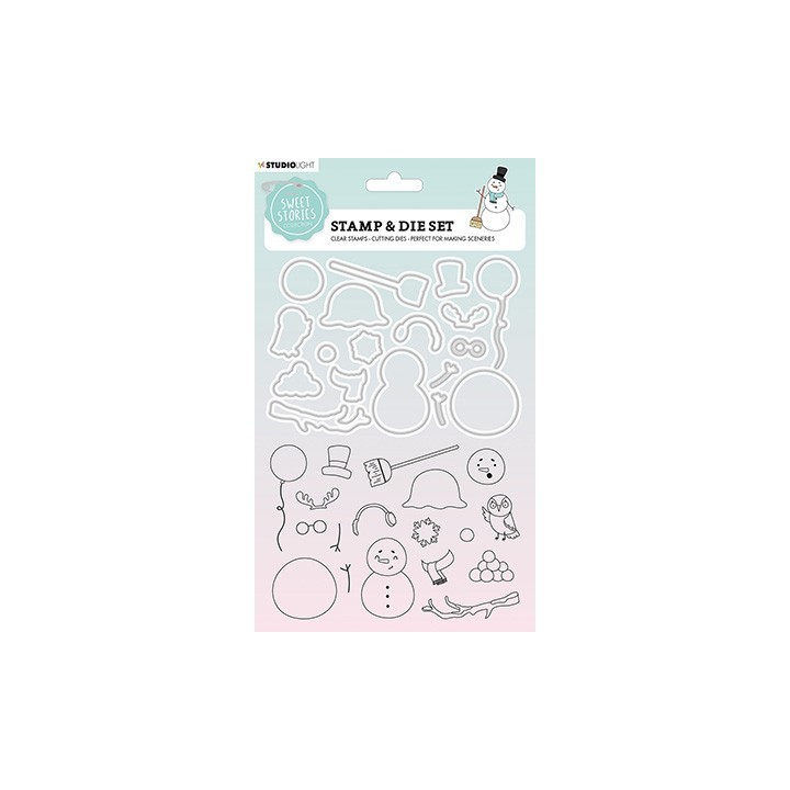 (SL-SS-SCD19)Studio Light SL Cutting Die Snowman Sweet Stories nr.19