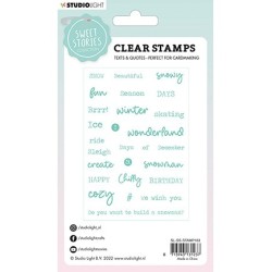 (SL-ES-STAMP163)Studio light  SL Clear stamp Quotes small Winter Season Sweet Stories nr.163