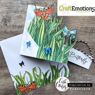 (1636)CraftEmotions clearstamps A6 - Bugs 6 background Carla Creaties