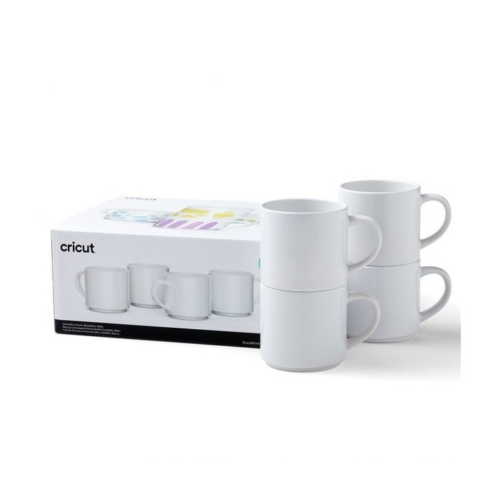 (2009392)Cricut Ceramic Mug Blank White Stackable 295ml