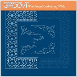 (GRO-GG-41596-24)Groovi Plate A4 PARIS - FRENCH CITIES DIAGONAL LACE DUET