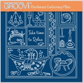 (GRO-LW-41981-03)Groovi Plate A5 LINDA WILLIAMS' TIME TO RELAX - EASY LAYOUT