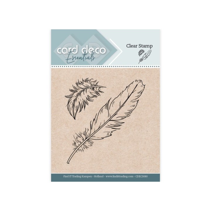 (CDECS080)Card Deco Essentials Clear Stamps - Feather