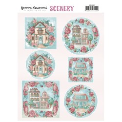 (CDS10027)Push Out Scenery - Yvonne Creations - Houses