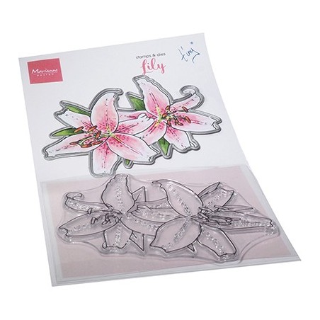 (TC0890)Clear stamp & die set Tiny's Flowers - Lily
