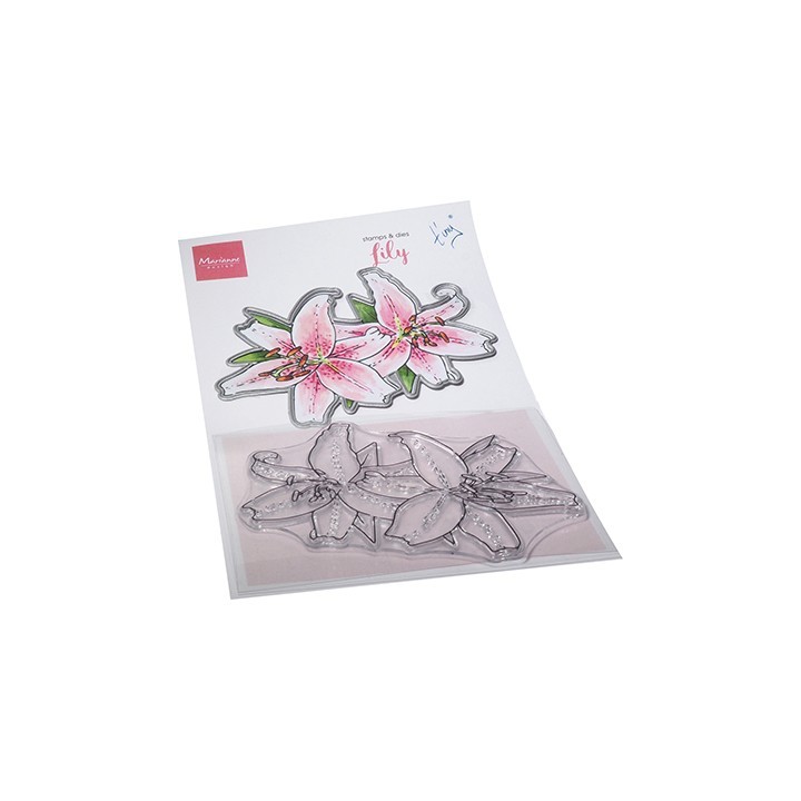 (TC0890)Clear stamp & die set Tiny's Flowers - Lily