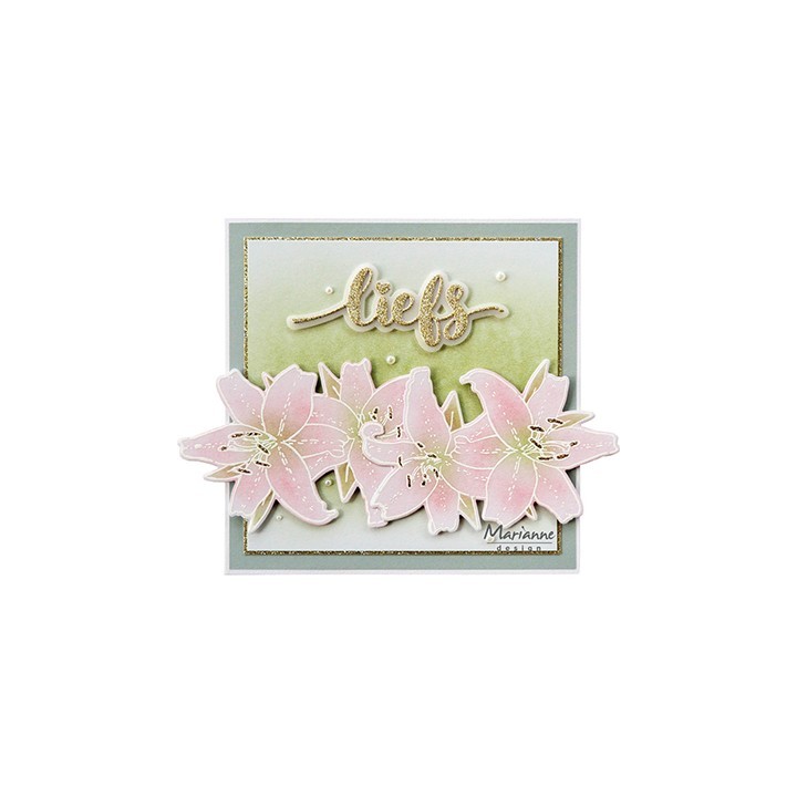 (TC0890)Clear stamp & die set Tiny's Flowers - Lily
