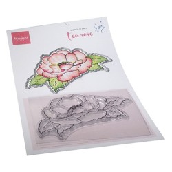 (TC0891)Clear stamp & die set Tiny's Flowers - Tea rose