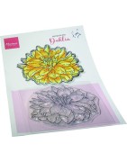 (TC0892)Clear stamp & die set Tiny's Flowers - Dahlia