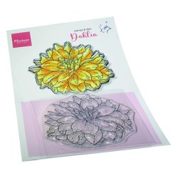 (TC0892)Clear stamp & die set Tiny's Flowers - Dahlia