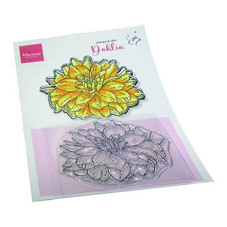 (TC0892)Clear stamp & die set Tiny's Flowers - Dahlia