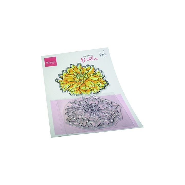 (TC0892)Clear stamp & die set Tiny's Flowers - Dahlia