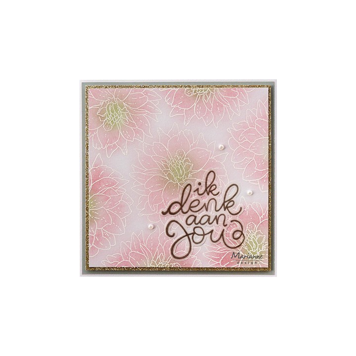 (TC0892)Clear stamp & die set Tiny's Flowers - Dahlia