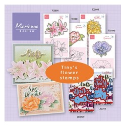 (TC0892)Clear stamp & die set Tiny's Flowers - Dahlia