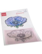 (TC0893)Clear stamp & die set Tiny's Flowers - Anemone